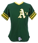 1975 Joe Rudi Oakland Athletics Game Worn Green Alternate Jersey (MEARS A10)