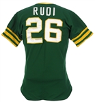 1975 Joe Rudi Oakland Athletics Game Worn Green Alternate Jersey (MEARS A10)