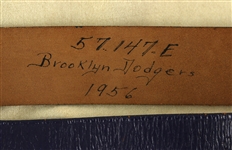 1956 Roy Camapnella (Attributed) Brooklyn Dodgers Uniform Elements - Lot of 3 w/ Pants, Belt, Stirrup 