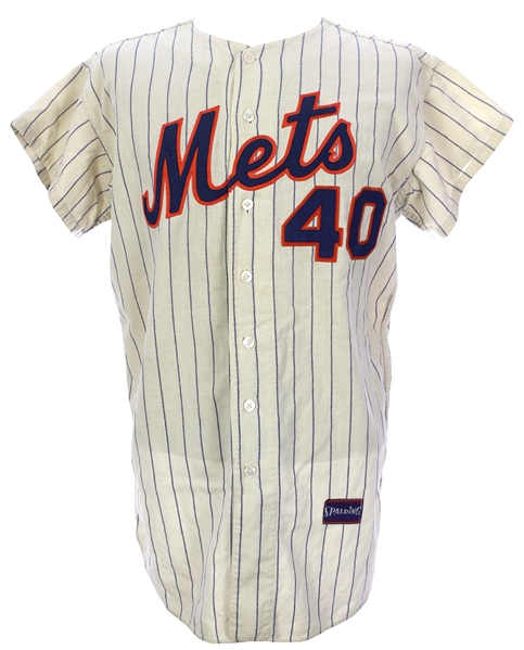 1963-65 Al Moran New York Mets Game Worn Home Jersey (MEARS LOA)