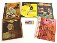 1943-97 Football Memorabilia Collection - Lot of 6 w/ 1943 Sugar Bowl Ticket Stub, Green Bay Packers Programs & More