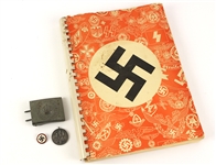 1939-45 WWII Germany Memorabilia Collection - Lot of 4 w/ Catalog, Pin & More