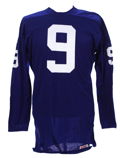 1960s Sand Knit Blue #9 Durene Football Jersey (MEARS LOA)