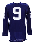 1960s Sand Knit Blue #9 Durene Football Jersey (MEARS LOA)