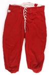 1950s Red Lace Up Game Worn Football Pants (MEARS LOA)