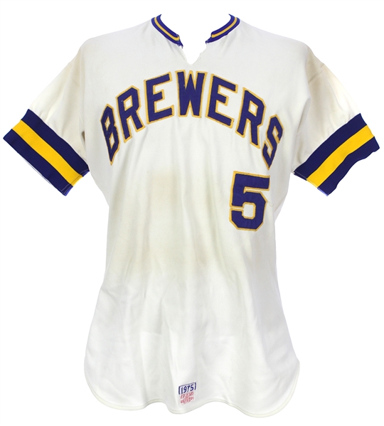 1975 George Scott Milwaukee Brewers Game Worn Home Jersey (MEARS A10)