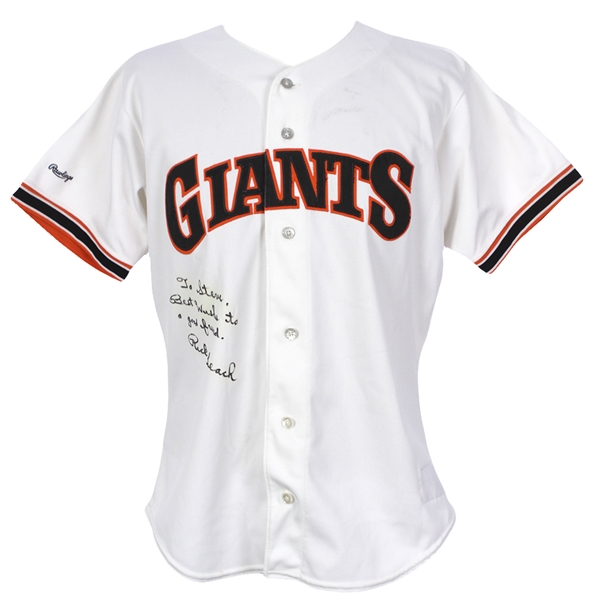 1990 Rick Leach San Francisco Giants Signed Game Worn Home Jersey (MEARS LOA/JSA)