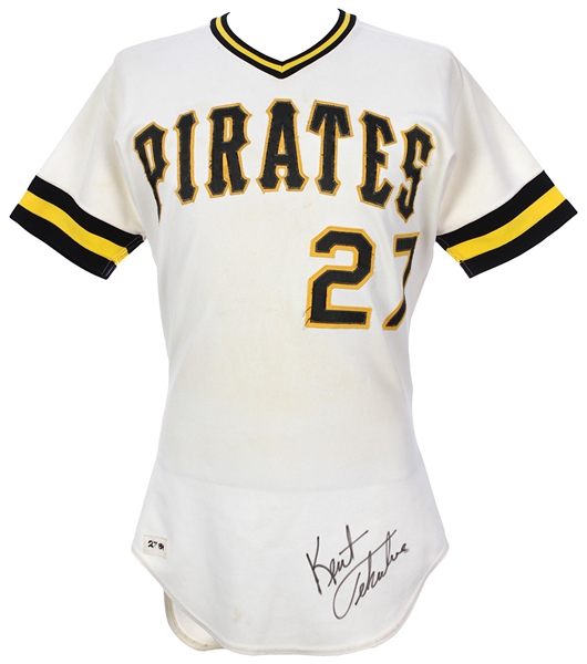 1981 Kent Tekulve Pittsburgh Pirates Signed Game Worn Home Jersey (MEARS LOA/JSA)