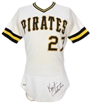 1981 Kent Tekulve Pittsburgh Pirates Signed Game Worn Home Jersey (MEARS LOA/JSA)