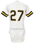 1981 Kent Tekulve Pittsburgh Pirates Signed Game Worn Home Jersey (MEARS LOA/JSA)