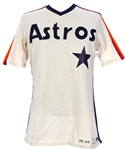 1982 Vern Ruhle Houston Astros Game Worn Home Jersey (MEARS LOA/JSA)