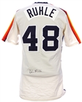 1982 Vern Ruhle Houston Astros Game Worn Home Jersey (MEARS LOA/JSA)