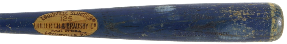 1970s Johnny Bench Cincinnati Reds H&B Louisville Slugger Blue Store Model Bat 