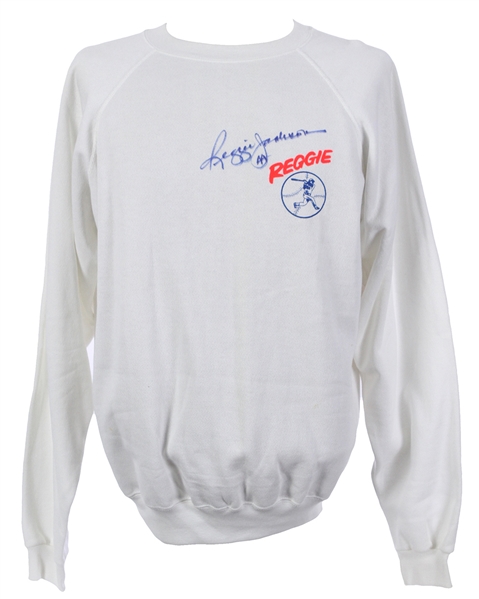1970s Reggie Jackson New York Yankees Signed Mr. October Sweatshirt (JSA)