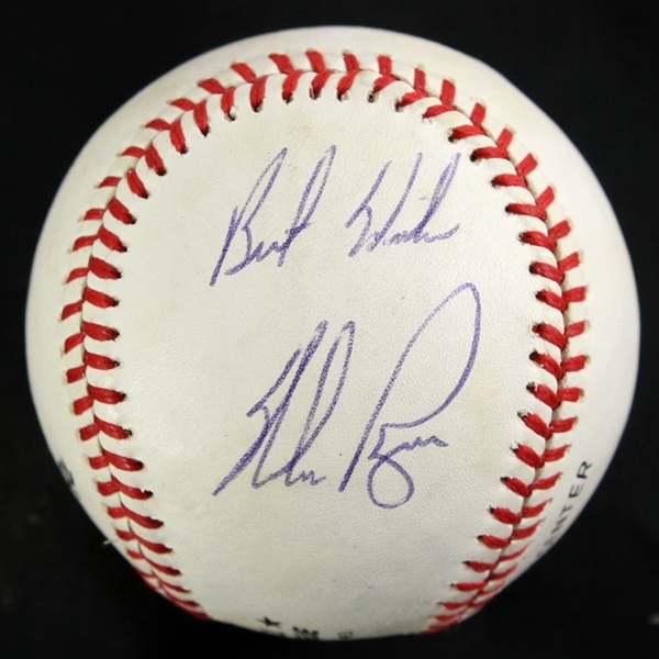 1983 Nolan Ryan Houston Astros ONL Charles Feeney Signed Baseball (JSA)