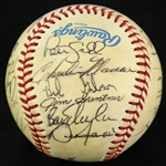 1985-1986 Milwaukee Brewers OAL Team Signed Baseball (26) (JSA)
