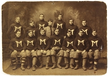 1903 Unidentified "M" Football Team 12" x 17" Mounted Photo 