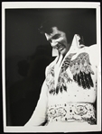 1977 Elvis Presley King of Rock N Roll 7" x 9.5" CBS "Elvis In Concert" Promo Photo