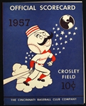 1957 (May 14) Cincinnati Reds Philadelphia Phillies Crosley Field Scored Program