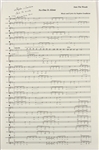 2014 Stephen Sondheim Into The Woods Signed No One Is Alone Sheet Music (JSA)