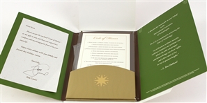 2000s Tom Cruise Facsimile Signed Scientology "Code of Honor" Presentation Packet  