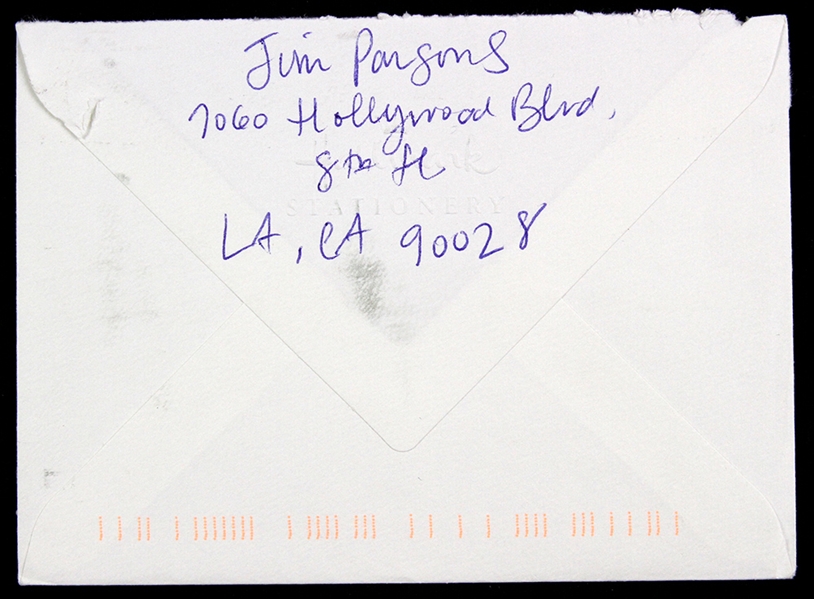 Jim Parsons 4"x 5" Addressed Envelope