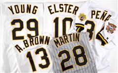 1994-99 Pittsburgh Pirates Game Worn Jersey Collection - Lot of 5 w/ Al Martin, Kevin Young, Kevin Elster Signed & More (MEARS LOA/JSA)