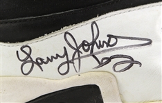 1991-96 Larry Johnson Charlotte Hornets Signed Game Worn Converse Sneakers (MEARS LOA/JSA)