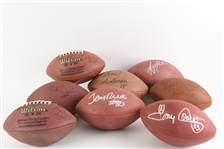 1990s Lot of 8 Autographed Footballs (JSA)