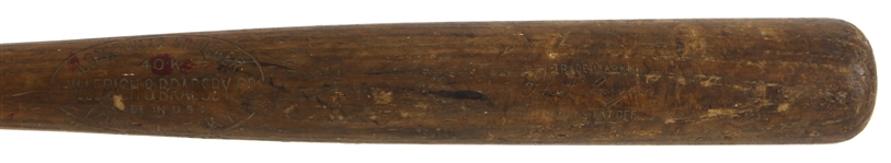 1925-31 Kiki Cuyler Pirates/Cubs H&B Louisville Slugger Store Model Bat w/ Kork Grip