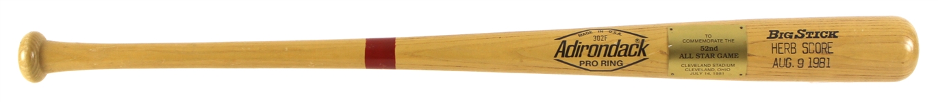 1981 Herb Score Cleveland Indians Adirondack Commemorative All Star Game Bat