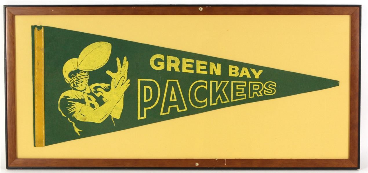 1960s Green Bay Packers 29" Framed Pennant