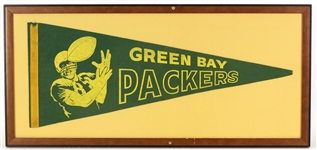 1960s Green Bay Packers 29" Framed Pennant