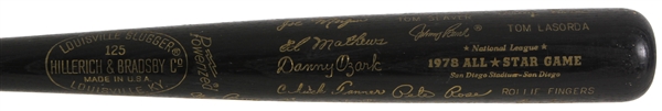 1978 National League All Stars H&B Louisville Slugger Commemorative Black Bat