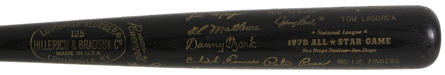 1978 National League All Stars H&B Louisville Slugger Commemorative Black Bat