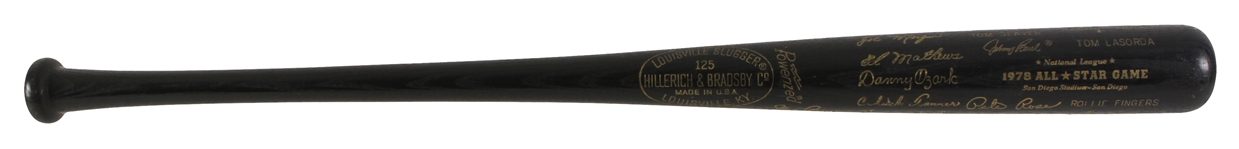 1978 National League All Stars H&B Louisville Slugger Commemorative Black Bat