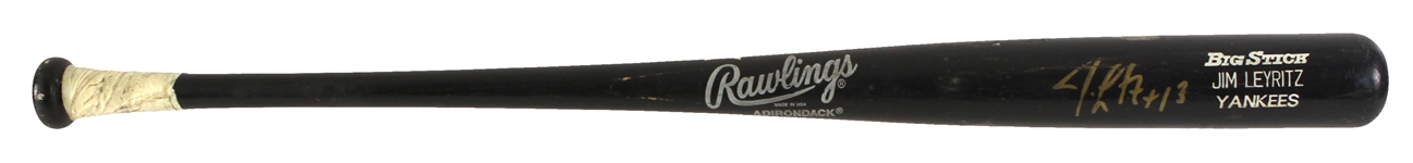 1994 Jim Leyritz New York Yankees Signed Rawlings Adirondack Professional Model Game Used Bat (MEARS LOA/JSA)