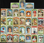 1972 Topps Baseball Trading Cards - Lot of 44 Cards w/ Thurman Munson, In Action Cards & More