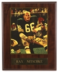 1996 Ray Nitschke Green Bay Packers 12" x 15" Plaque w/ Signed Photo (JSA) 33/300