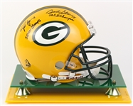 2004 Bart Starr Brett Favre Green Bay Packers Dual Signed & Inscribed Full Size Riddell Helmet (JSA)