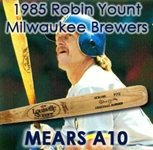 1985 Robin Yount Milwaukee Brewers Louisville Slugger Game Used Bat (MEARS A10)(JSA)