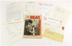 1965 Bob Dylan Autographed Hollywood Bowl Contract & Documents (12 pieces) (JSA)