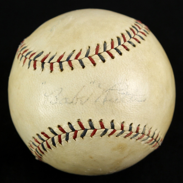 1918-24 Babe Ruth Red Sox/Yankees Signed OAL Johnson Baseball (Full JSA Letter)