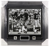 1990s Bart Starr Jim Taylor Paul Hornung Green Bay Packers Signed 26.5" x 29" Framed Photo Display (JSA)