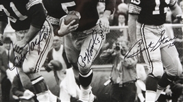 1990's Bart Starr Jim Taylor Paul Hornung Green Bay Packers Signed 26.5 x 29 Framed Photo Display (JSA)