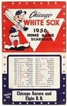 1956 Chicago White Sox 13.5" x 21.5" Chicago Aurora & Elgin RR Home Game Schedule Broadside