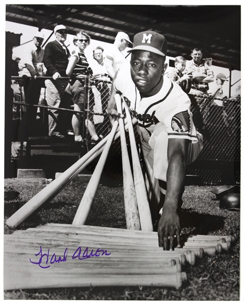 1990s Hank Aaron Milwaukee Braves Signed 16" x 20" Photo (JSA)