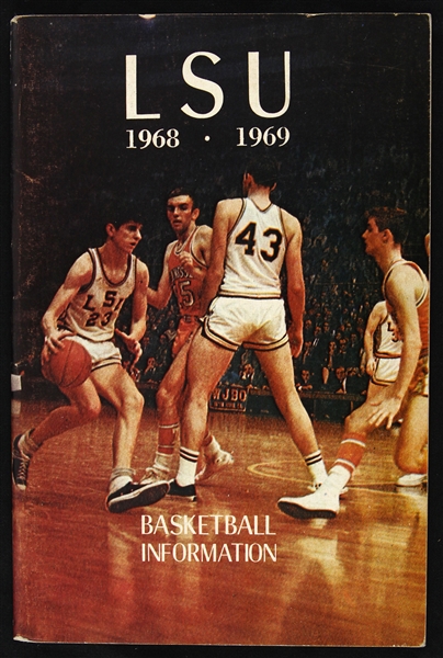 1968-69 LSU Tigers Basketball Media Guide w/ Pete Maravich Cover