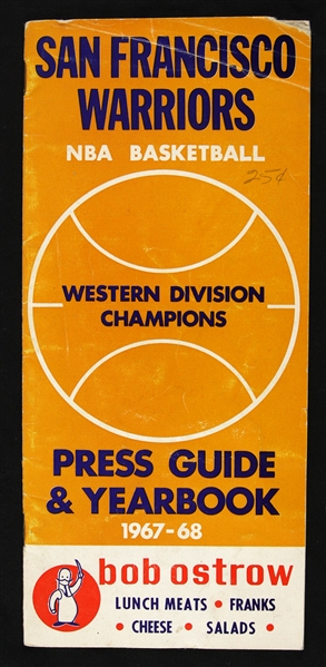 1967-68 San Francisco Warriors Press Guide & Yearbook