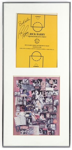 16" x 34" Rick Barry Signed Commemorative Print (JSA)